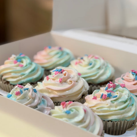 Cupcakes Gender Reveal, es niño o niña nuestro bebe?