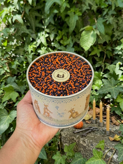 Dot cake o Tarta de calabaza, queso y caramelo salado en caja pequeña reutilizable 🎃.