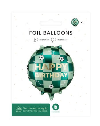 🎈 Globo Happy Birthday de Foil con Balones – 35 x 35 cm