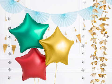 Globo de foil perlado forma de estrella. 40 cm