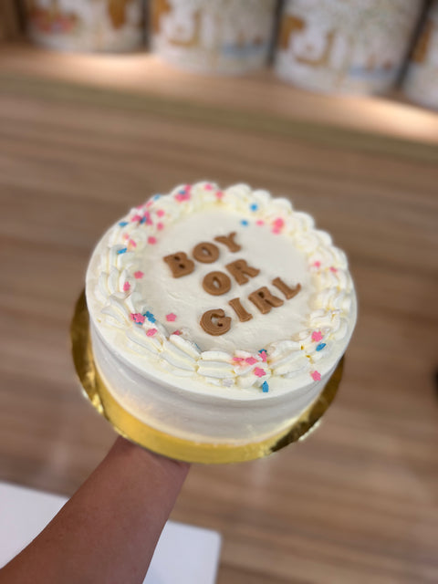 Tarta Gender Reveal, Boy or Girl. 🤍👕🎀🤍