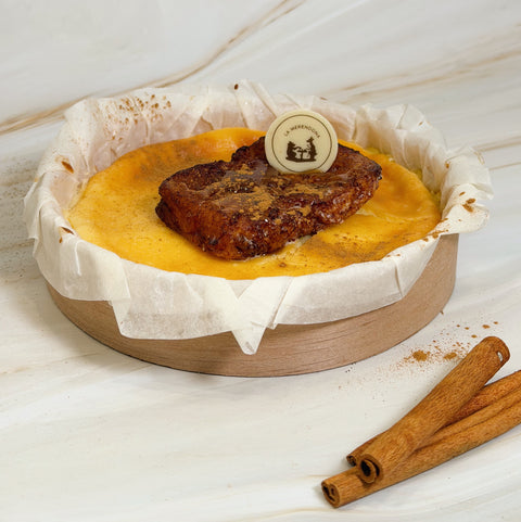 Tarta de queso cremosa con torrija