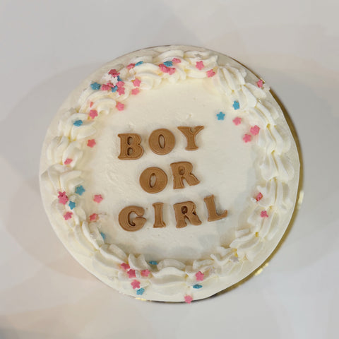 Tarta Gender Reveal, Boy or Girl. 🤍👕🎀🤍