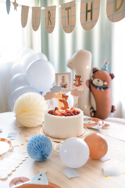 Vela de cumpleaños número 1 con osito – 7 cm