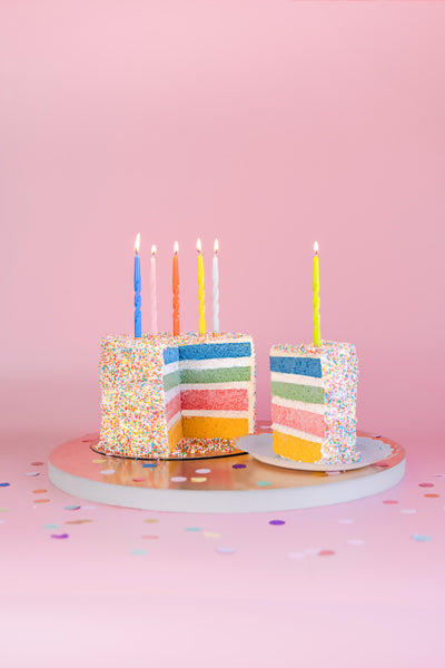 Velas de Cumpleaños Retorcidas – Colores Surtidos (14 cm, Pack de 6)