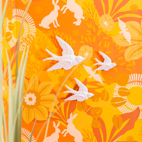 🕊️ Golondrinas decorativas de pared – Set de 3