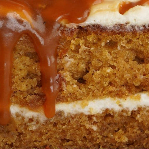 Dot cake o Tarta de calabaza, queso y caramelo salado en caja pequeña reutilizable 🎃.