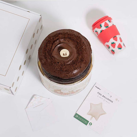 Pack regalo vaso capibara con tarta.