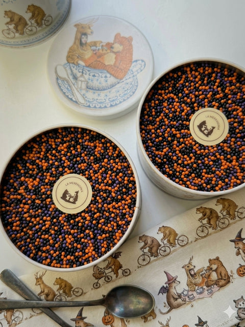 Dot cake o Tarta de calabaza, queso y caramelo salado en caja pequeña reutilizable 🎃.